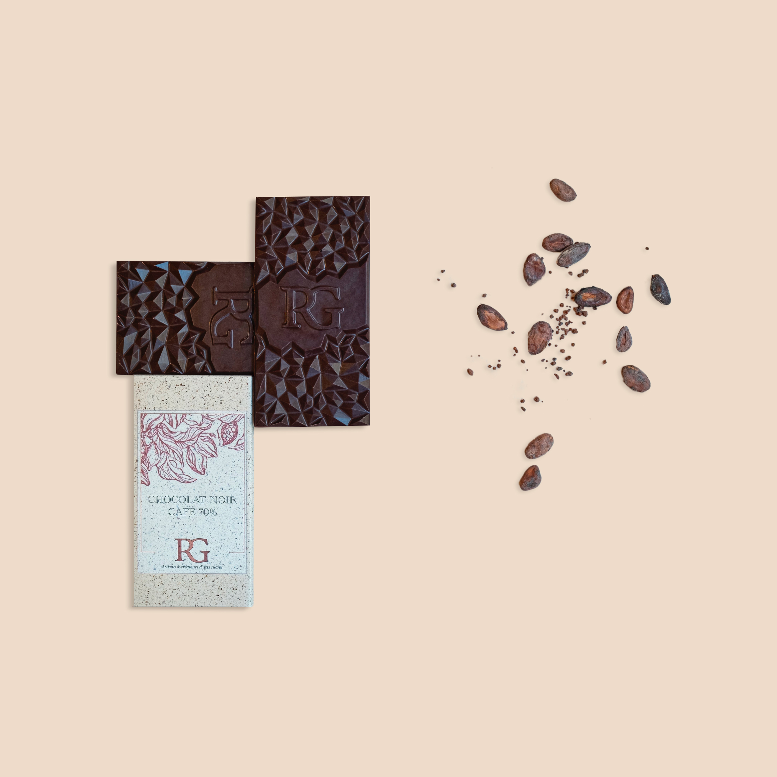 Chocolat noir 70% café